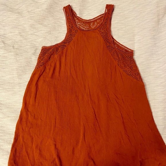 rust swing dress